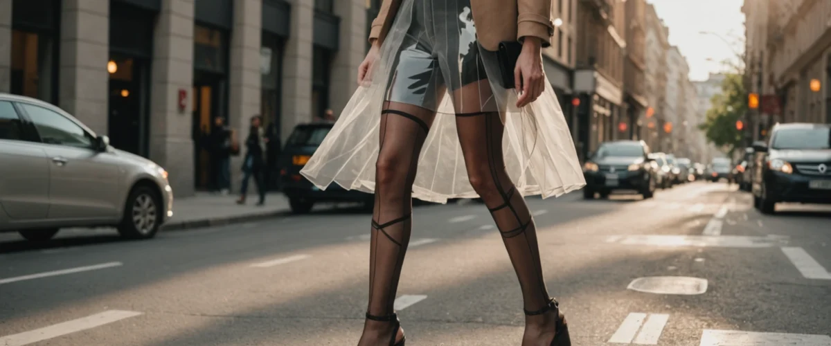 collant avec chaussures ouvertes